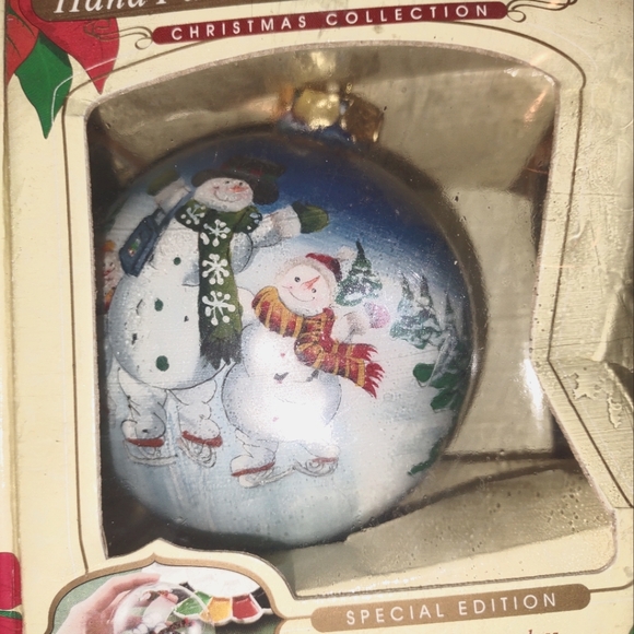 Antique heritage hand painted glass ornament New 4 pack vintage - Picture 6 of 10